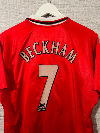 Manchester United home cup football shirt 1997/2000 Beckham Large