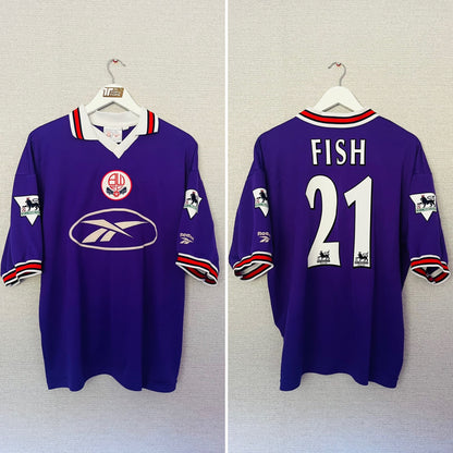Bolton Wanderers away football shirt 1997/98 Fish Large