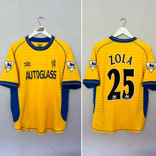 Chelsea away football shirt 2000/02 Zola Large
