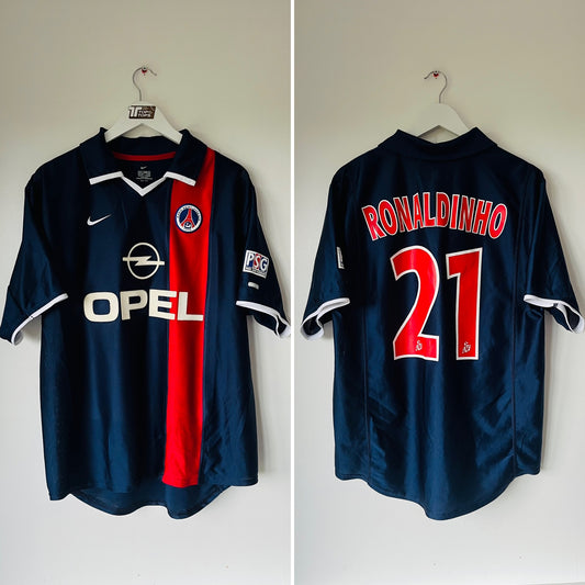 PSG home football shirt 2001/02 Ronaldinho Large