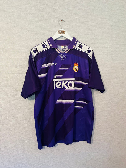 Real Madrid away football shirt 1994/96 Michel XL