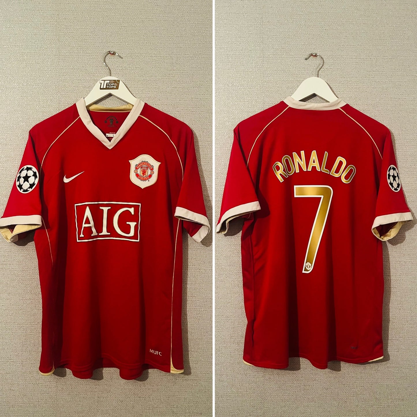 Manchester United home football shirt 2006/07 CR7 Large