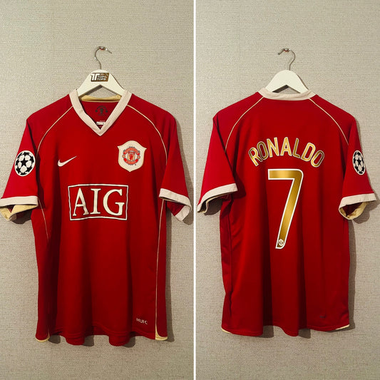 Manchester United home football shirt 2006/07 CR7 Large