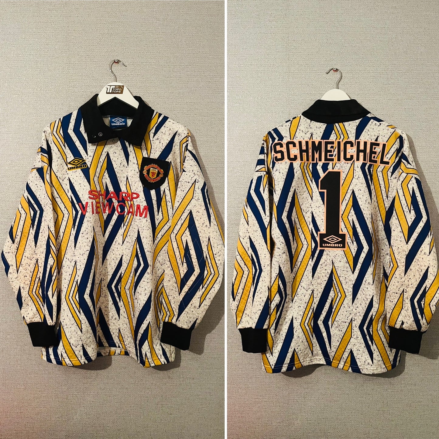 Manchester United goalkeeper football shirt 1993/95 Schmeichel Large