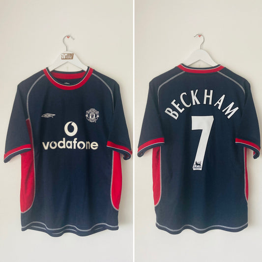Manchester United third football shirt 2000/01 Beckham Medium