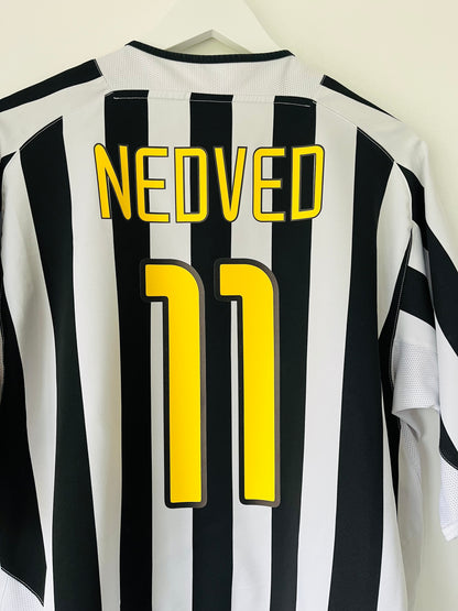Juventus home football shirt 2003/04 Nedved XL