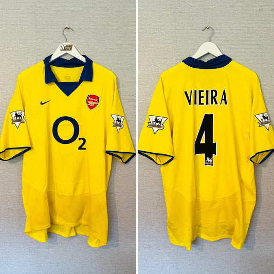Arsenal away football shirt 2003/04 Vieira XXL