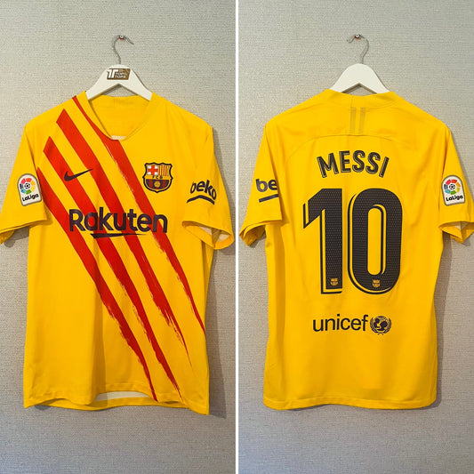 Barcelona fourth Senyera football shirt 2019/20 Messi Large
