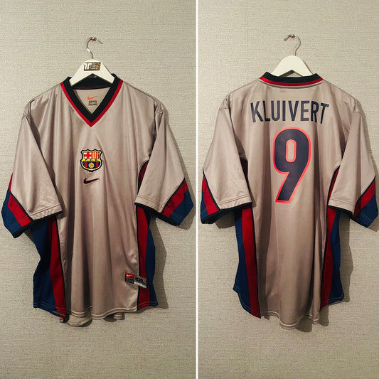 Barcelona away football shirt 1998/2000 Kluivert XXL