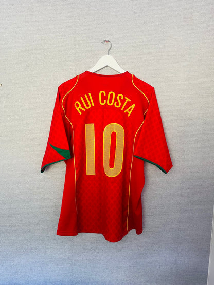 Portugal home football shirt Euro 2004 Rui Costa XL