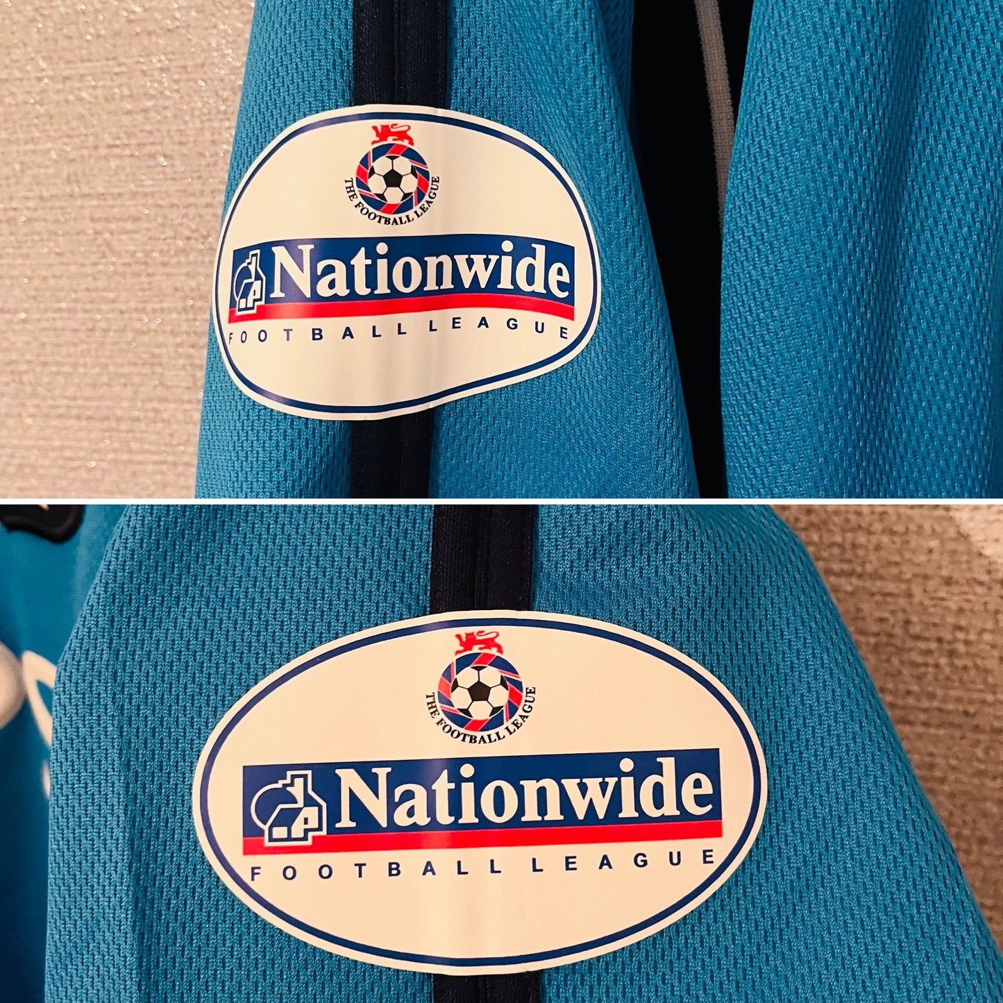 Manchester City home football shirt 2001/02 Wanchope Large