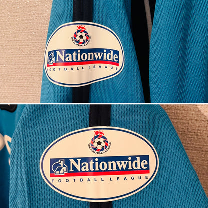 Manchester City home football shirt 2001/02 Wanchope Large