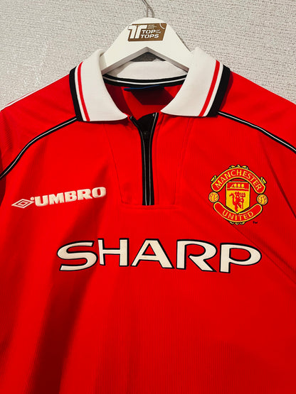 Manchester United home football shirt 1999/2000 Keane XL
