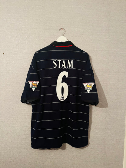 Manchester United away football shirt 1999/2000 Stam XXL