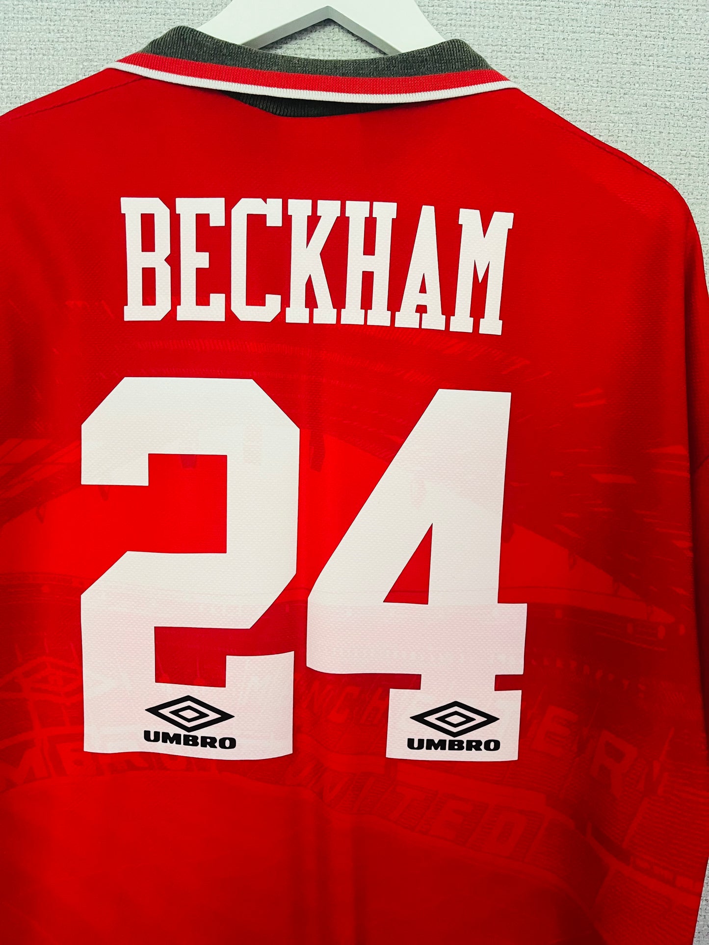 Manchester United home football shirt 1994/96 Beckham XL