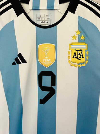 Argentina home football shirt W/C 2022 Alvarez Large