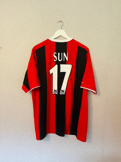 Manchester City away football shirt 2003/04 Sun XL