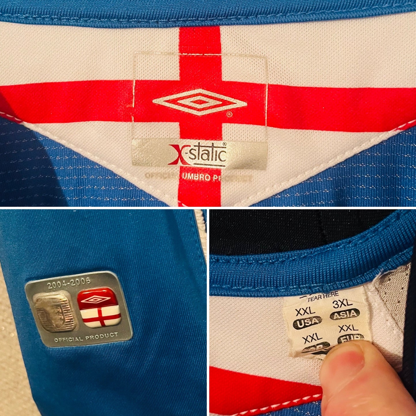 England goalkeeper football shirt
Euro 2004 James XXL