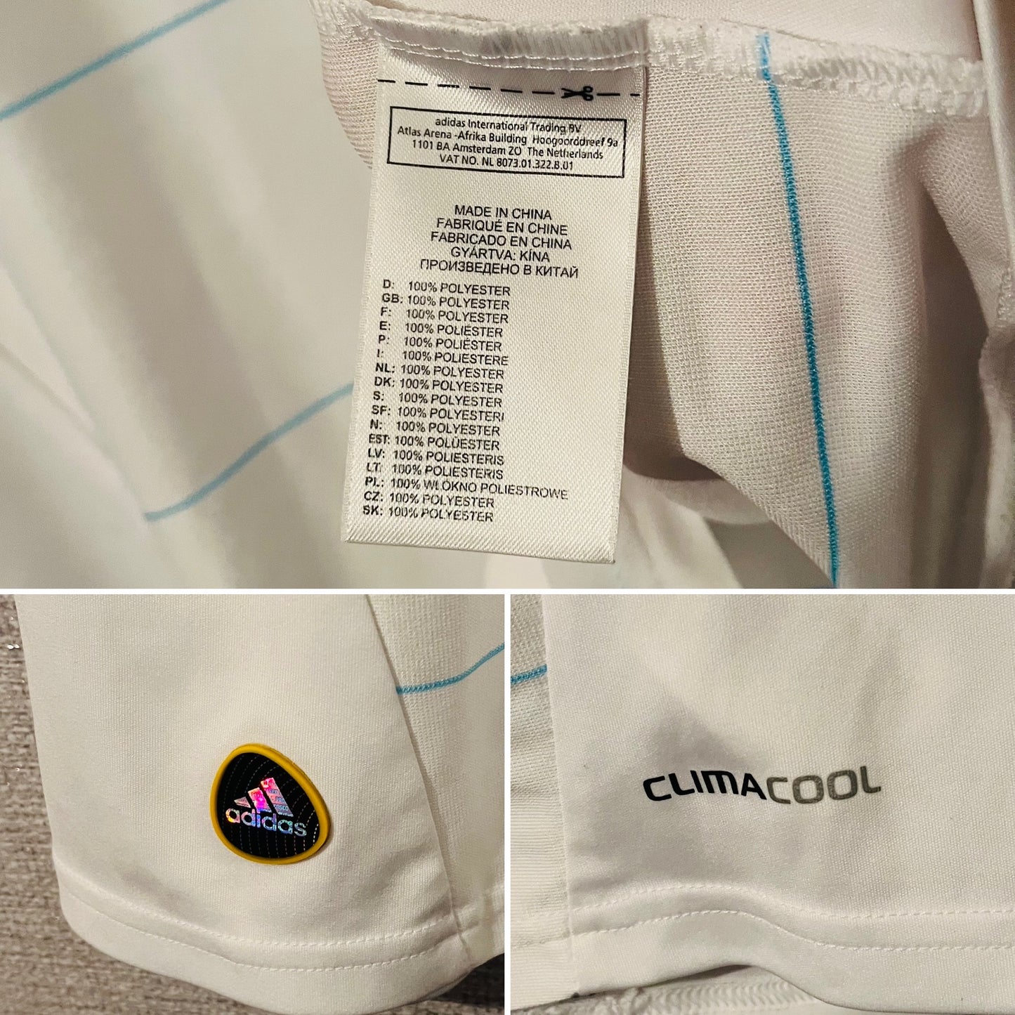 Olympique Marseille home cup final football shirt 2010/11 Taiwo Large