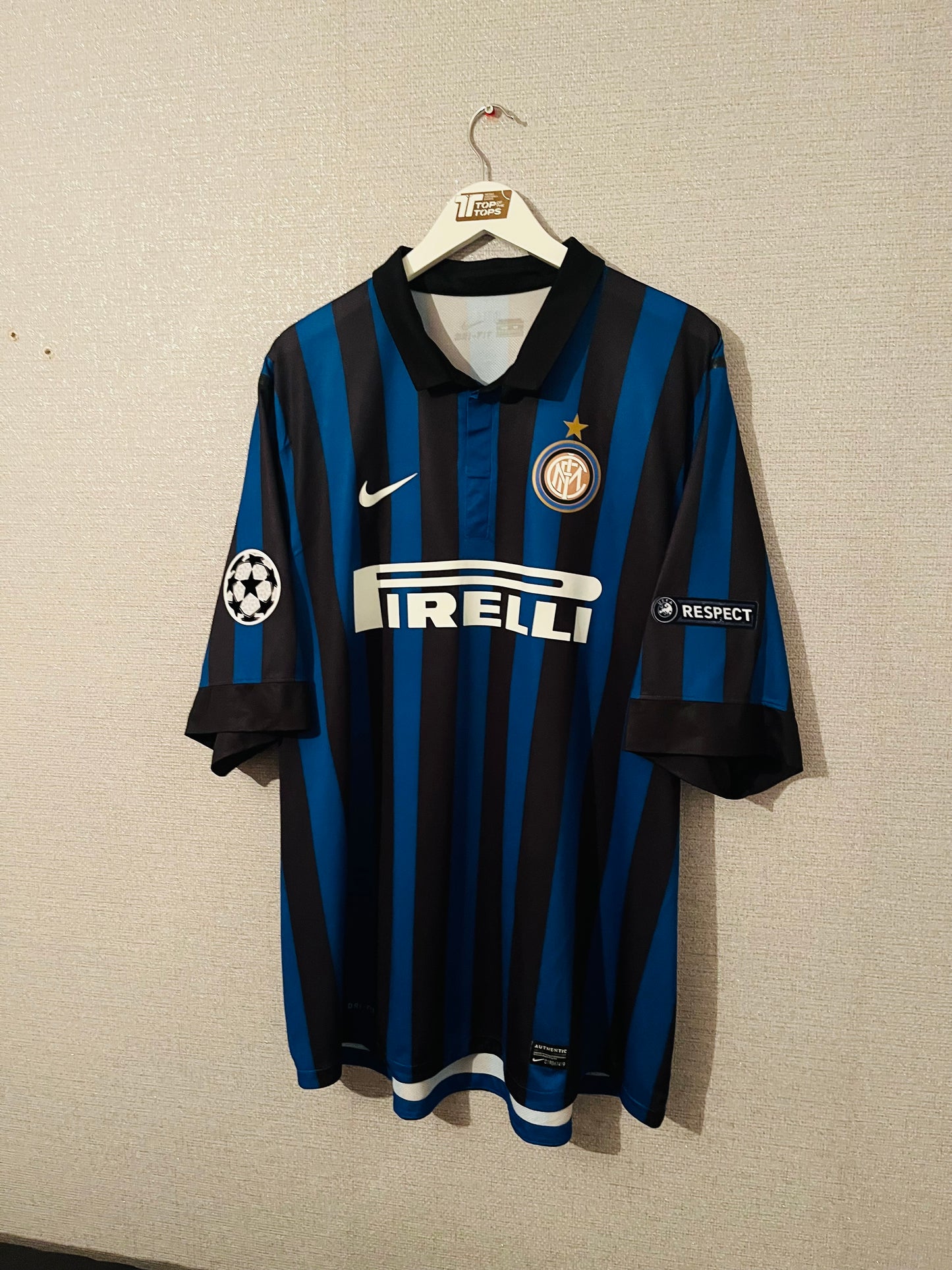 Inter Milan player version home football shirt 2011/12 Milito XXL