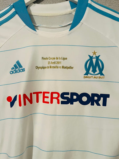 Olympique Marseille home cup final football shirt 2010/11 Taiwo Large