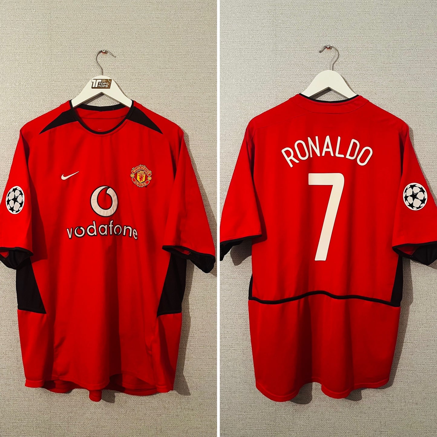 Manchester United home football shirt 2003/04 CR7 XL