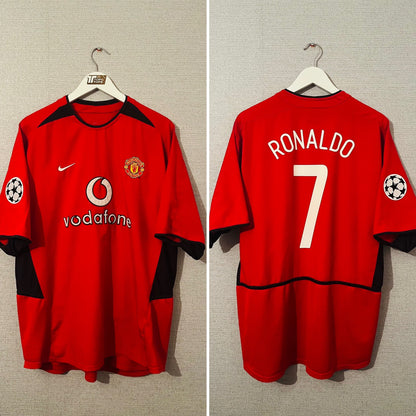 Manchester United home football shirt 2003/04 CR7 XL