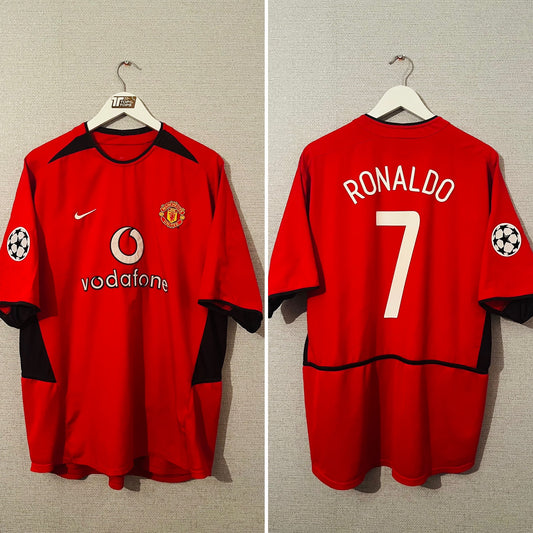 Manchester United home football shirt 2003/04 CR7 XL