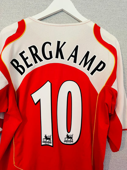 Arsenal home football shirt 2004/05 Bergkamp XL