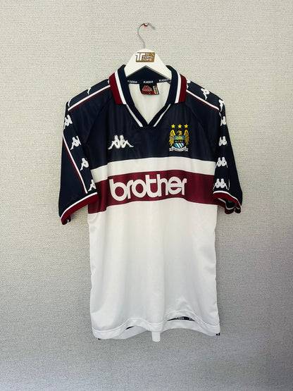 Manchester City away football shirt 1997/98 Large