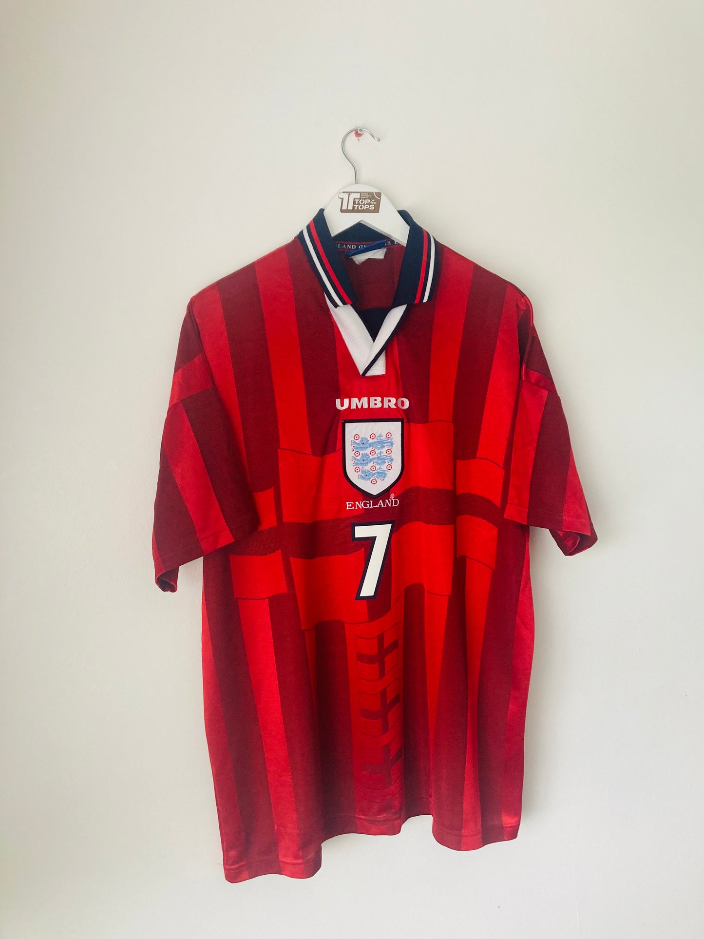 England away football shirt 1997/99 Beckham XL