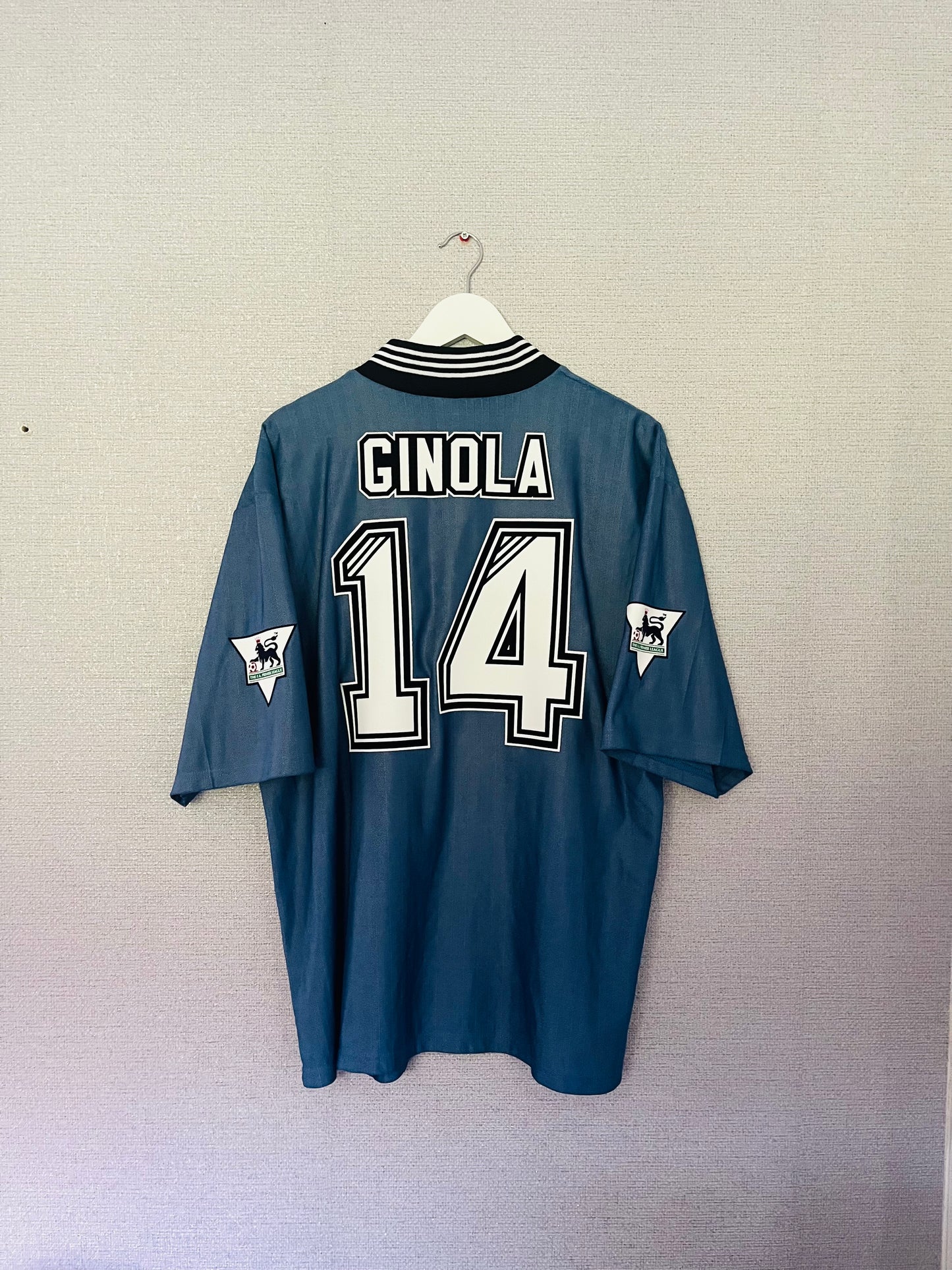 Newcastle United away football shirt 1996/97 Ginola XL