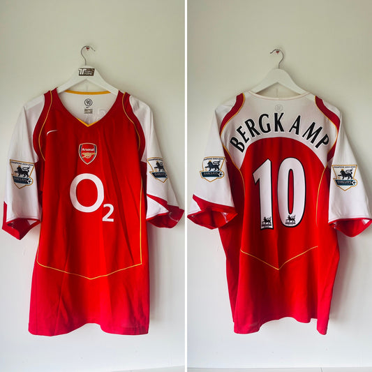Arsenal home football shirt 2004/05 Bergkamp XXL
