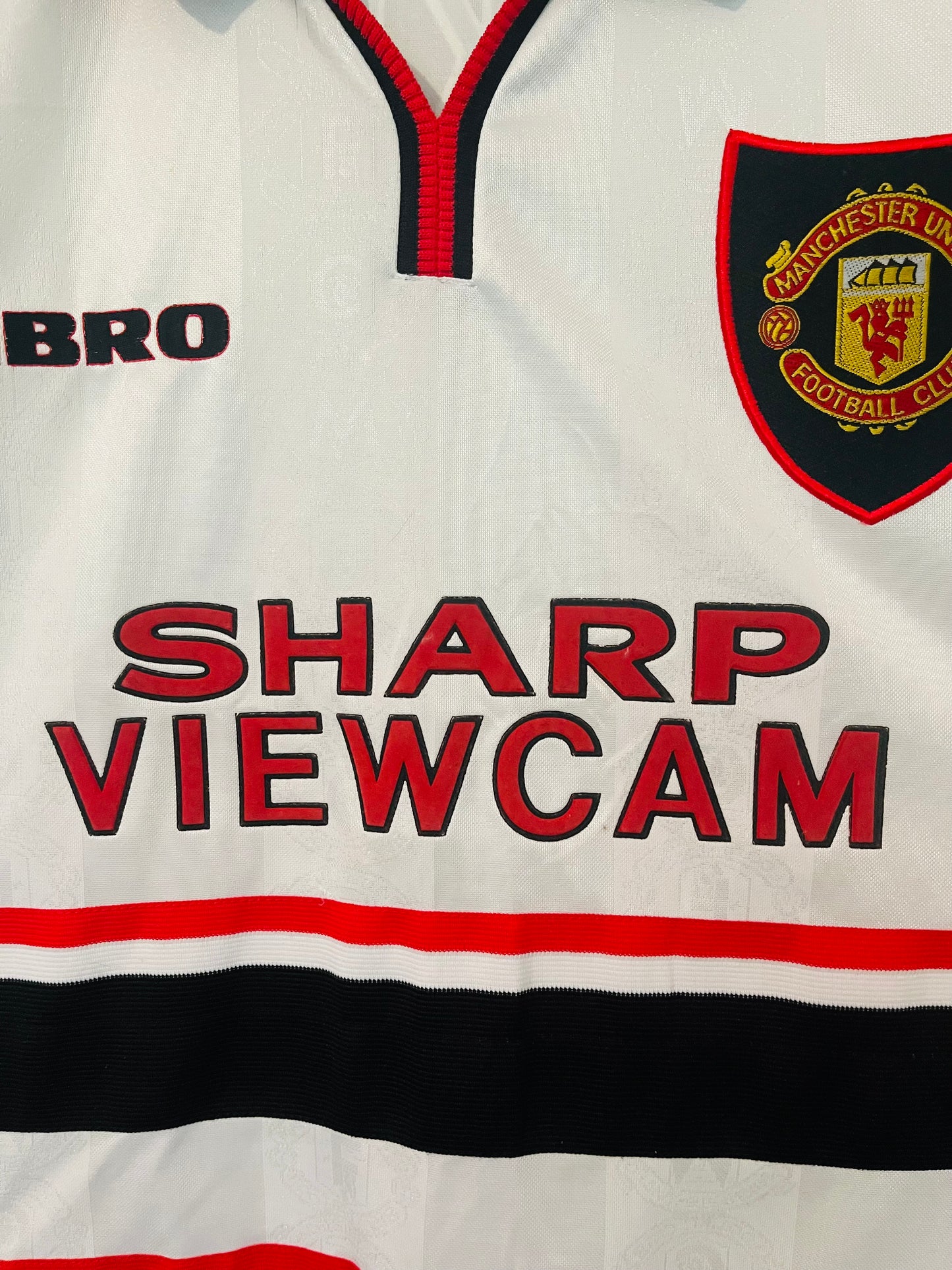 Manchester United away football shirt 1997/99 Beckham medium