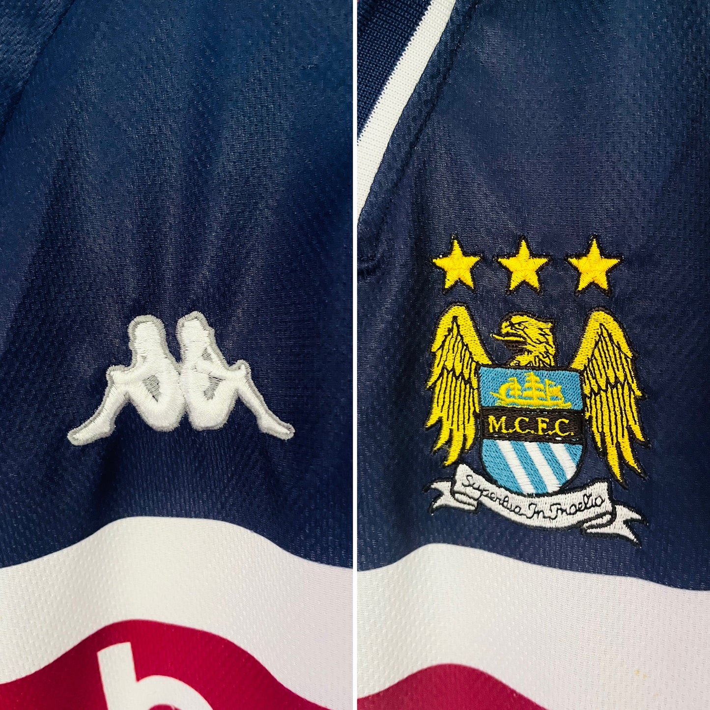 Manchester City away football shirt 1997/98 Large