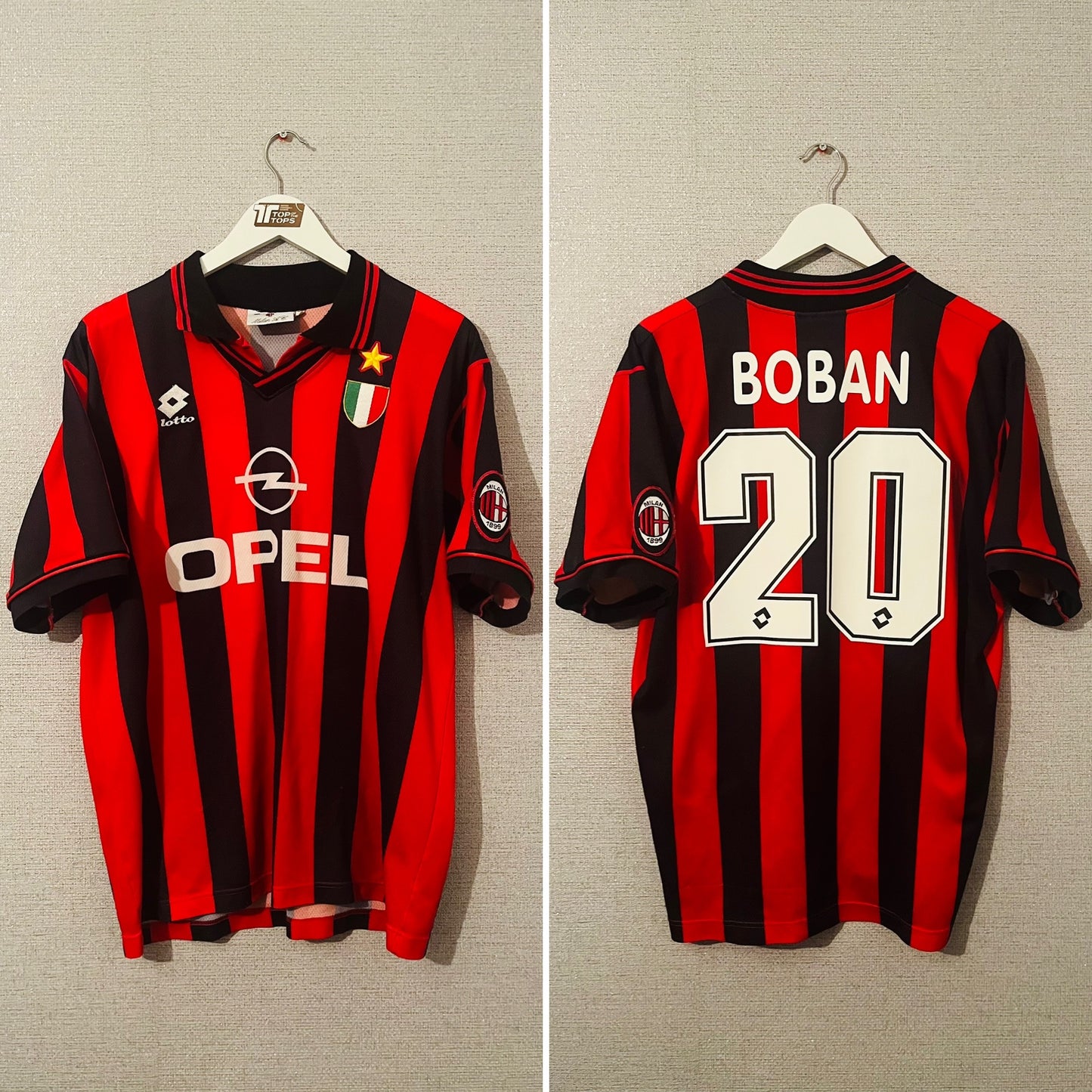 AC Milan home football shirt 1996/97 Boban Large