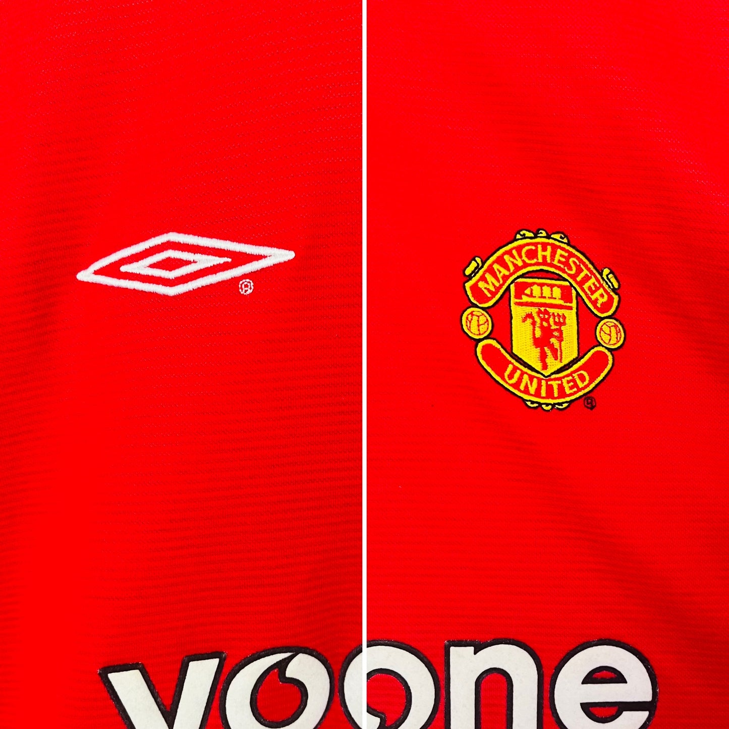 Manchester United home football shirt 2000/01 Beckham XL
