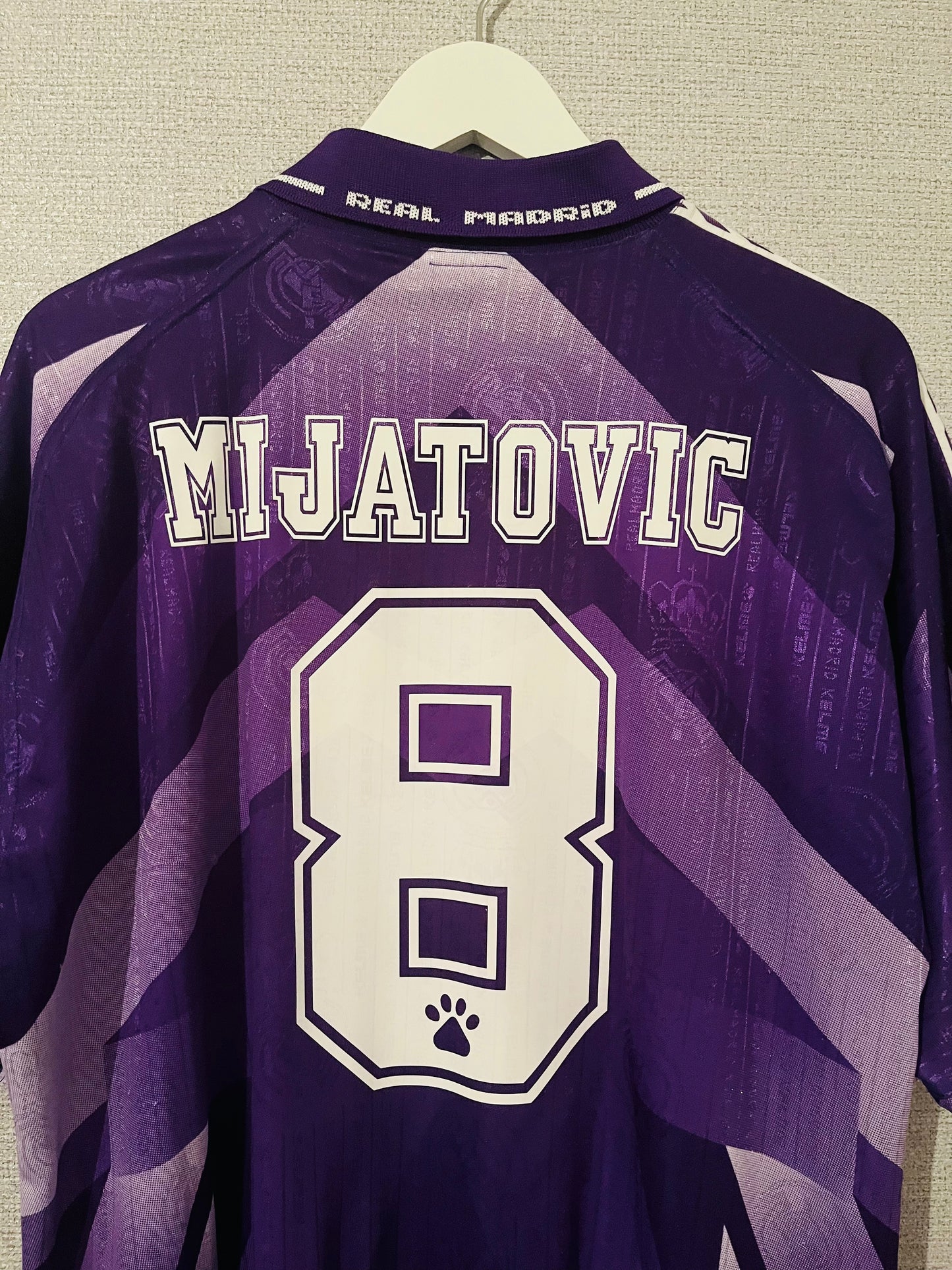 Real Madrid away football shirt 1996/97 Mijatovic XL