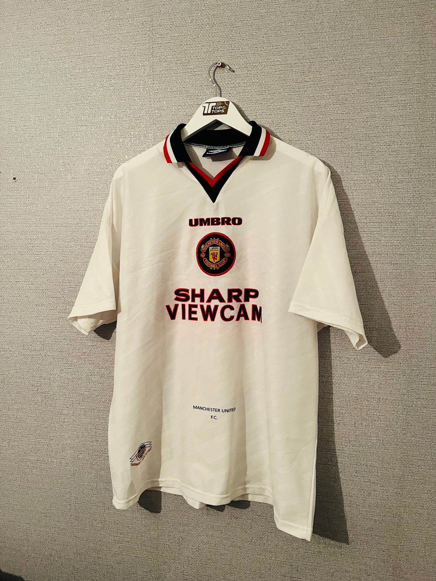 Manchester United away football shirt 1996/96 Keane XL