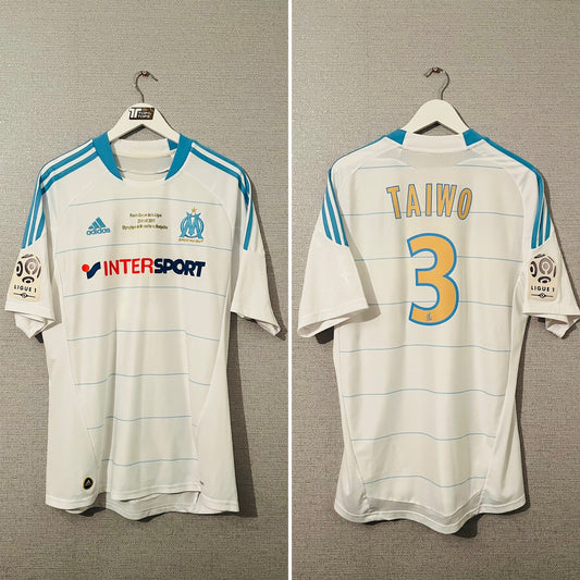 Olympique Marseille home cup final football shirt 2010/11 Taiwo Large