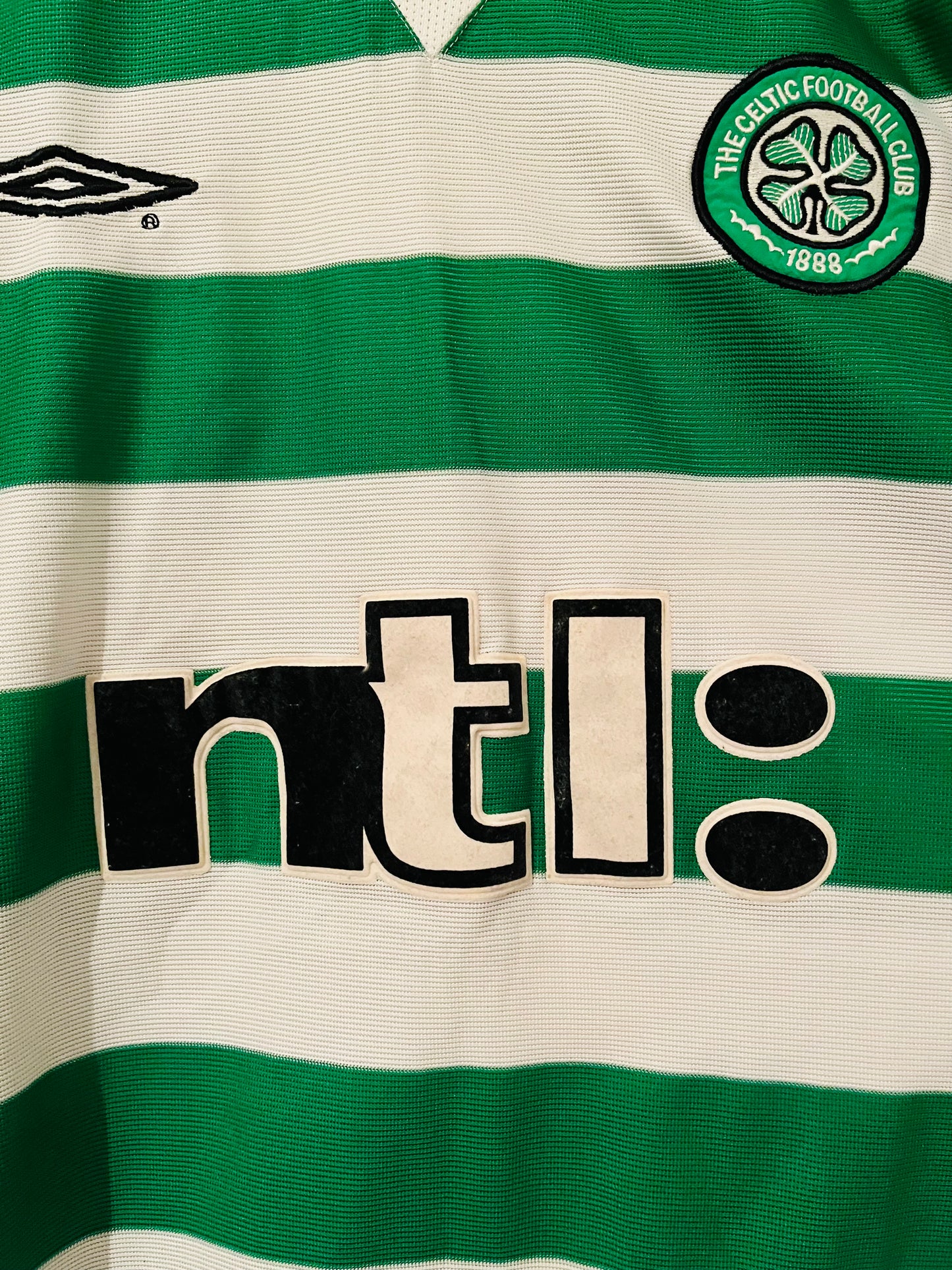 Glasgow Celtic home football shirt 2001/03 Larsson XL