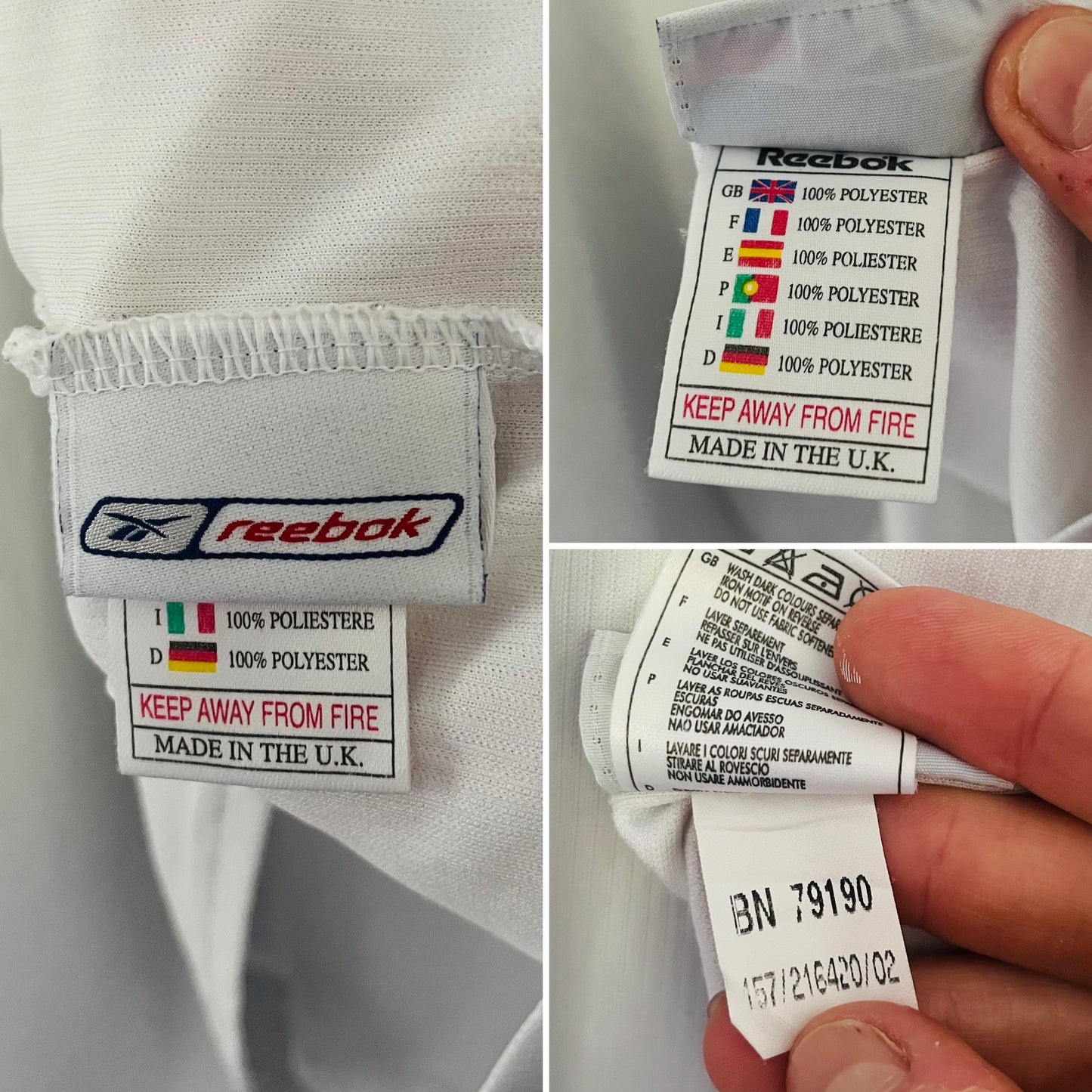 Bolton Wanderers home football shirt 2001/02 Ngotty XL