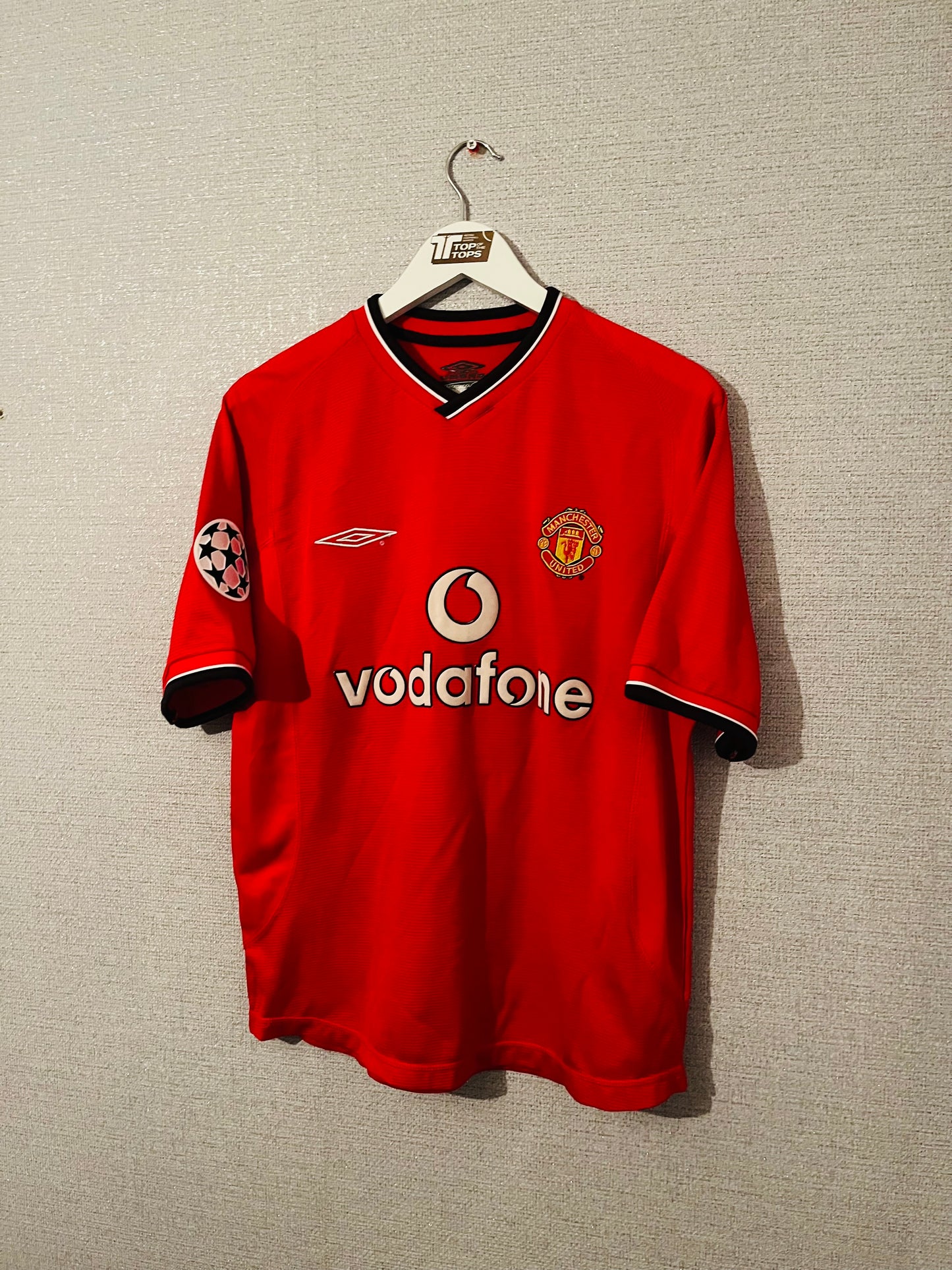 Manchester United home football shirt 2000/02 Beckham Small