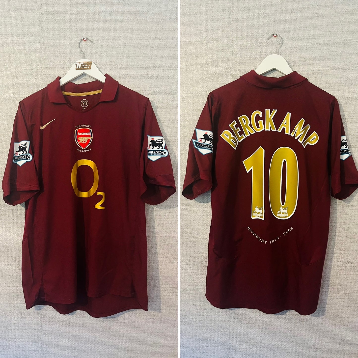 Arsenal home football shirt 2005/06 Bergkamp Large