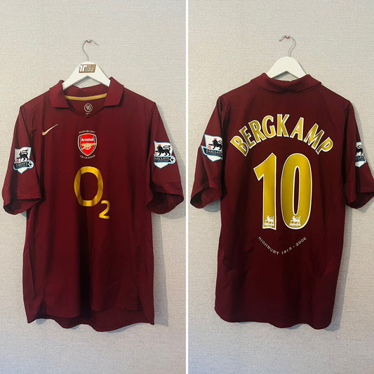 Arsenal home football shirt 2005/06 Bergkamp Large