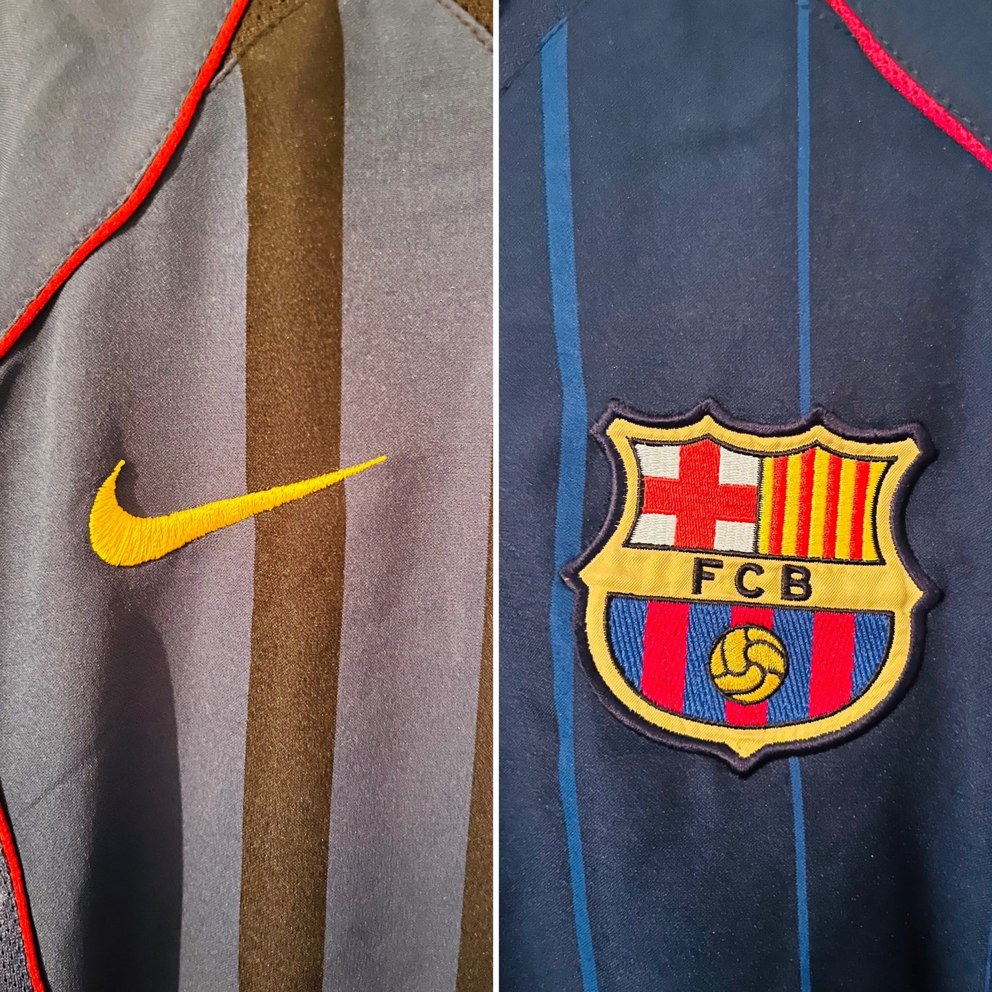 Barcelona away football shirt 2004/05 Ronaldinho Medium