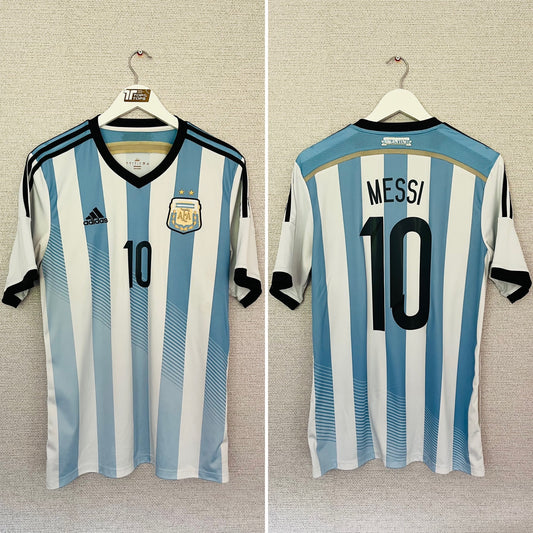 Argentina home football shirt W/C 2014 Messi Large