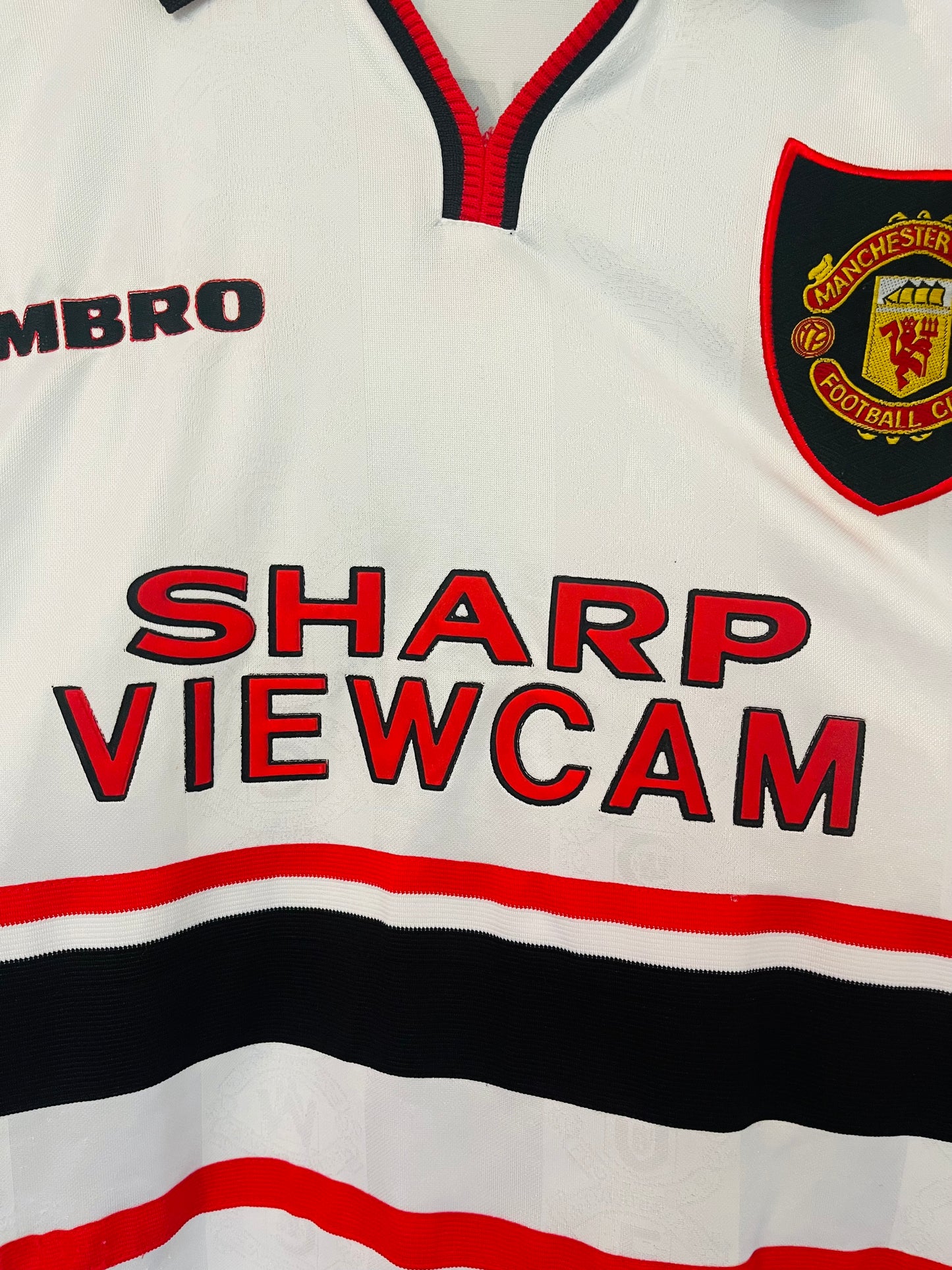 Manchester United away football shirt 1997/99 Beckham Medium