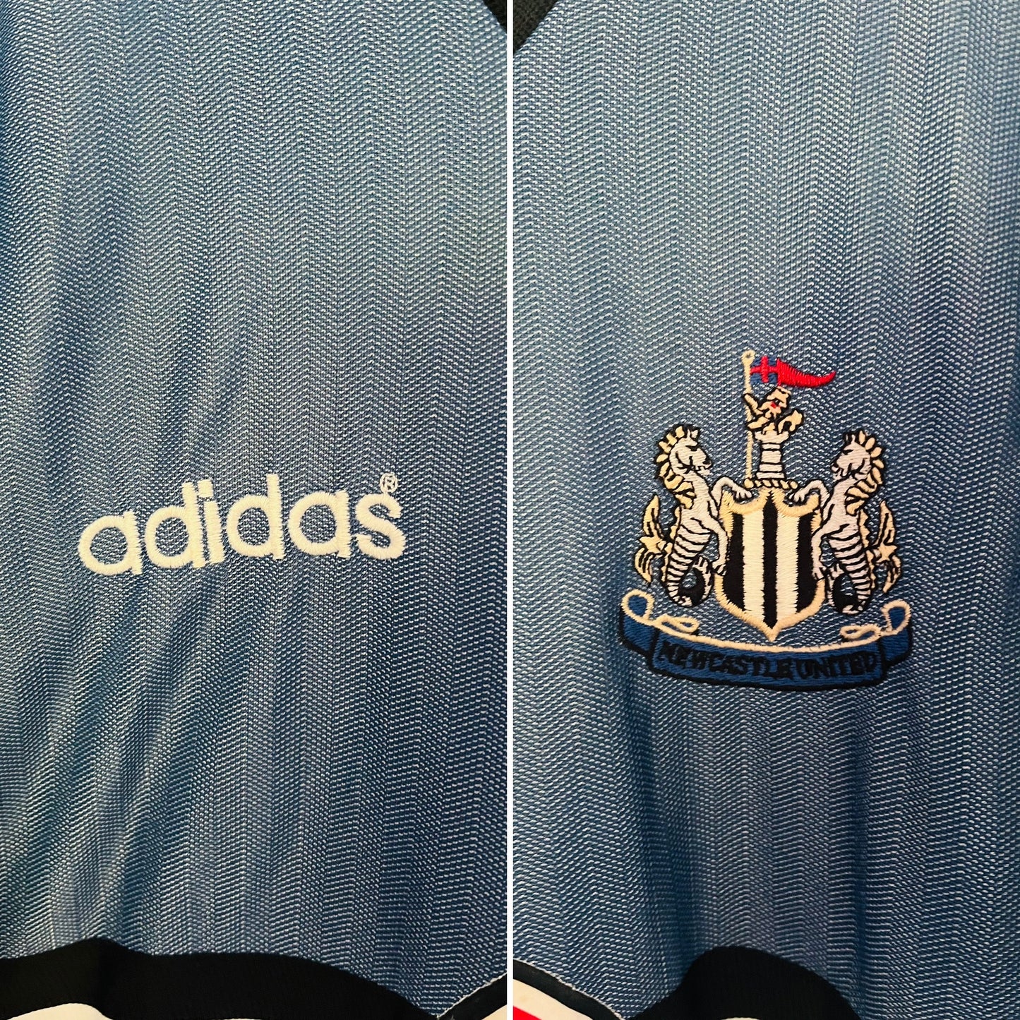 Newcastle United away football shirt 1996/97 Ginola XL