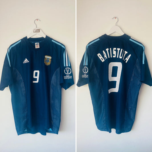 Argentina away football shirt   W/C 2002 Batistuta Large
